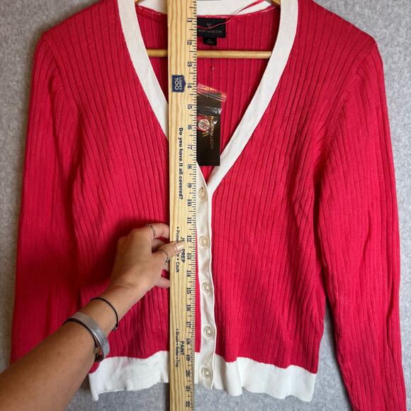 New Cardigan Sweater Women’s Large Business Casual Office Academia Preppy - Picture 4 of 10